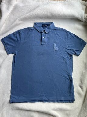 Polo Ralph Lauren Big Pony Custom Slim Fit Polo - Blue